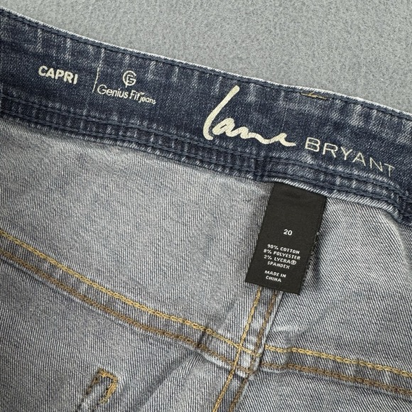 LANE BRYANT Womens Capri blue denim jeans - Genius Fit - SIZE 20‎ - Picture 6 of 8